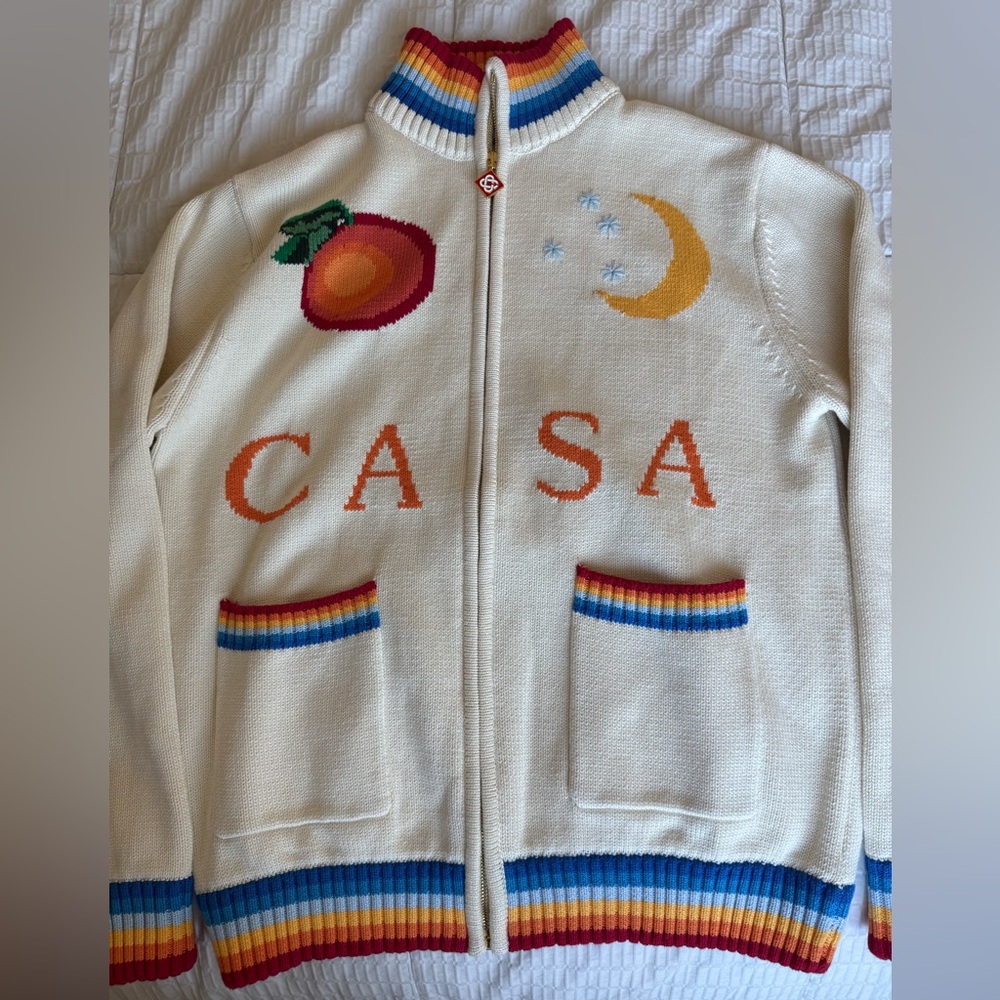 Casablanca Casa Club Intarsia Knit Jacket - Picture 2 of 8